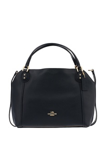 Черная сумка с фигурным верхом Coach