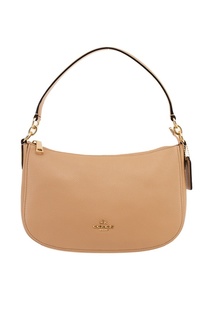 Бежевая сумка из кожи Coach