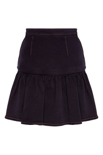 Короткая юбка из стрейч-денима Miu Miu