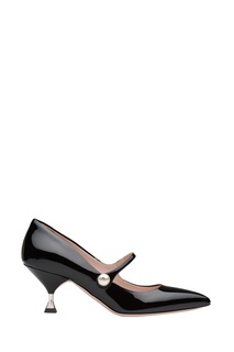 Черные лакированные туфли Miu Miu