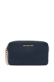 Синяя сумка из кожи Crossbodies Michael Kors