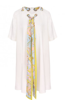 Мини-платье свободного кроя с контрастной отделкой Emilio Pucci
