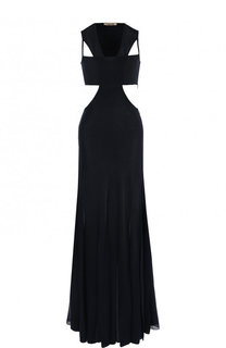 Однотонное платье-макси из вискозы Roberto Cavalli
