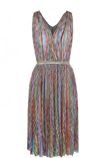 Вязаное мини-платье с V-образным вырезом Missoni