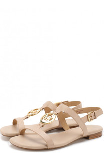 Кожаные сандалии Beth с логотипом бренда MICHAEL Michael Kors