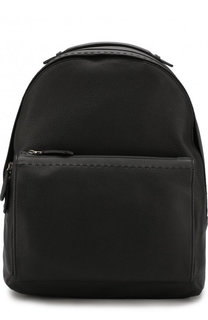 Кожаный рюкзак с внешним карманом на молнии Kiton