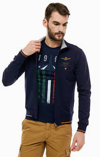Хлопковая толстовка на молнии Aeronautica Militare