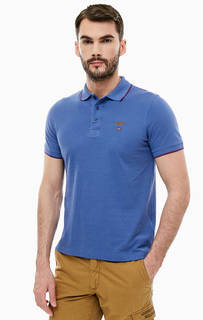 Хлопковая футболка поло с вышивкой Aeronautica Militare