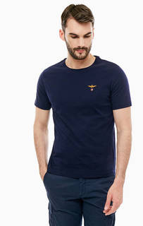 Хлопковая футболка с вышивкой Aeronautica Militare