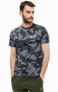 Футболка из хлопка с короткими рукавами EA7