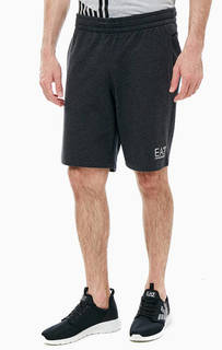 Шорты из хлопка в спортивном стиле EA7