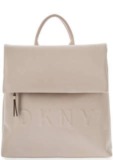 Бежевый рюкзак с тонкими лямками Dkny