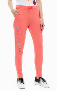 Хлопковые брюки с логотипом бренда EA7