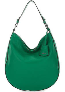 Зеленая кожаная сумка со съемным плечевым ремнем Abro