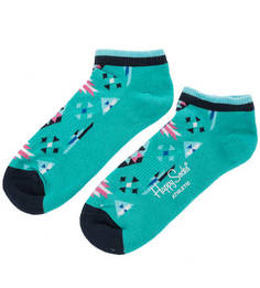 Короткие хлопковые носки мятного цвета Happy Socks