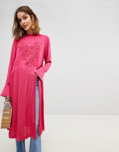 Туника с вышивкой Free People New Day - Розовый