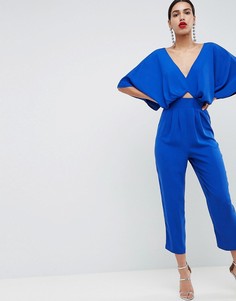 Комбинезон с рукавами-кимоно и широкими штанинами ASOS DESIGN - Синий