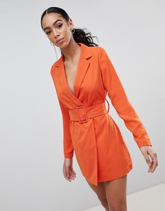 Платье-блейзер с поясом Missguided - Оранжевый