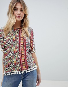 Футболка с принтом и кисточками Brave Soul Peru - Мульти