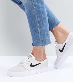 Белые замшевые кроссовки Nike Sb Zoom Janoski - Белый