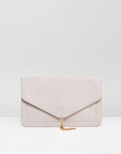 Клатч с кисточкой ASOS - Бежевый
