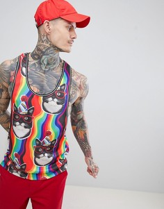 Майка-борцовка с принтом ASOS DESIGN - Мульти