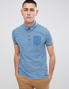 Футболка-поло в полоску Brave Soul - Синий