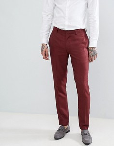 Красные фактурные брюки скинни ASOS DESIGN Wedding - Красный