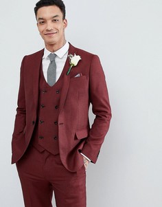 Красный фактурный пиджак зауженного кроя ASOS DESIGN Wedding - Красный