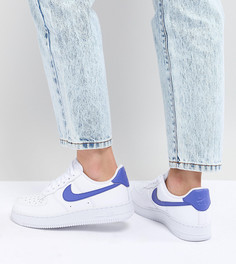 Бело-синие кроссовки Nike Air Force 1 - Белый
