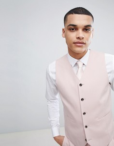 Розовый облегающий жилет ASOS DESIGN Wedding - Розовый