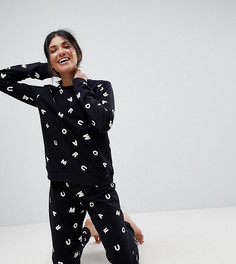 Джоггеры с принтом букв ASOS TALL LOUNGE - Черный
