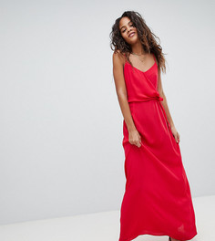 Платье макси с запахом ASOS DESIGN Tall - Красный