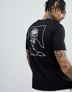 Футболка с принтом на спине ASOS DESIGN - Черный
