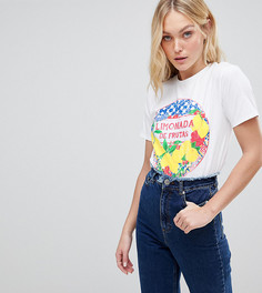 Футболка с принтом ASOS DESIGN Tall - Кремовый