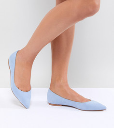 Балетки с острым носом ASOS DESIGN - Синий