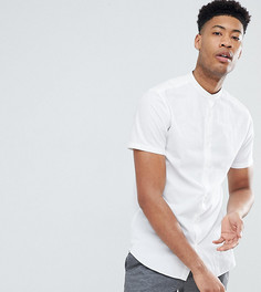 Рубашка с воротником-стойкой и короткими рукавами Selected Homme TALL - Белый