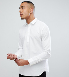 Рубашка классического кроя из ткани на основе льна Selected Homme TALL - Белый