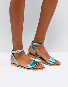 Кожаные сандалии ASOS FLORENCE - Зеленый