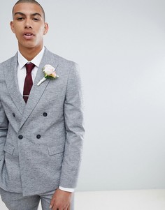 Серый пиджак зауженного кроя River Island Wedding - Серый