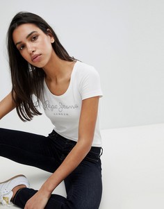 Футболка с логотипом Pepe Jeans - Белый