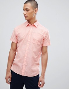 Льняная рубашка с короткими рукавами Selected Homme - Розовый