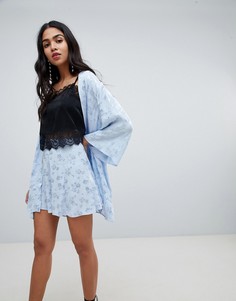 Мягкие жаккардовые шорты ASOS DESIGN tailored - Синий