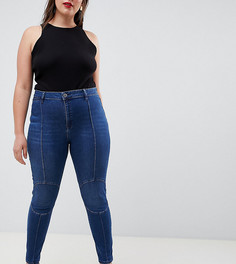 Темно-синие джинсы скинни с завышенной талией ASOS DESIGN Curve Ridley - Синий