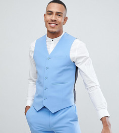 Синий приталенный жилет ASOS DESIGN Tall - Синий