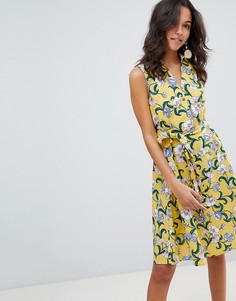 Платье с цветочным принтом Moon River - Желтый