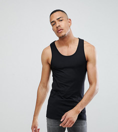 Черная обтягивающая майка ASOS DESIGN Tall - Черный