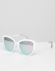 Солнцезащитные очки кошачий глаз Quay Australia Super Girl - Белый
