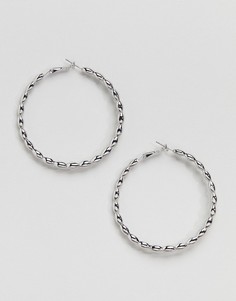 Серьги-кольца Steve Madden - Серебряный