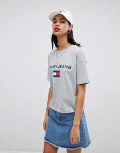 Футболка с логотипом Tommy Jean 90s Capsule 5.0 - Серый